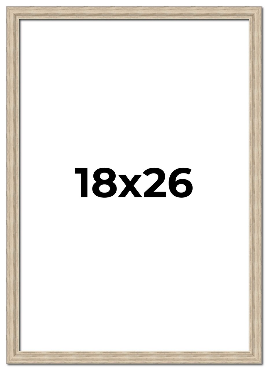 18x26 Thin Barnwood Picture Frame with UV-Resistant Acrylic & Acid Free Backing, Available in 2 Paint Finishes - Grey and Black